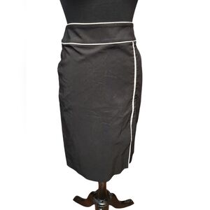 Bebe Elegant Black Skirt with White Trim Sz 8